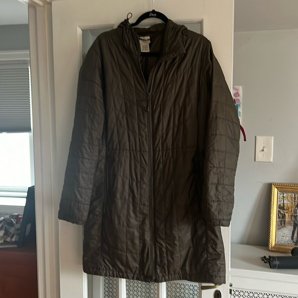 L.L. Bean PrimaLoft Packaway Long Puffer Coat, XL